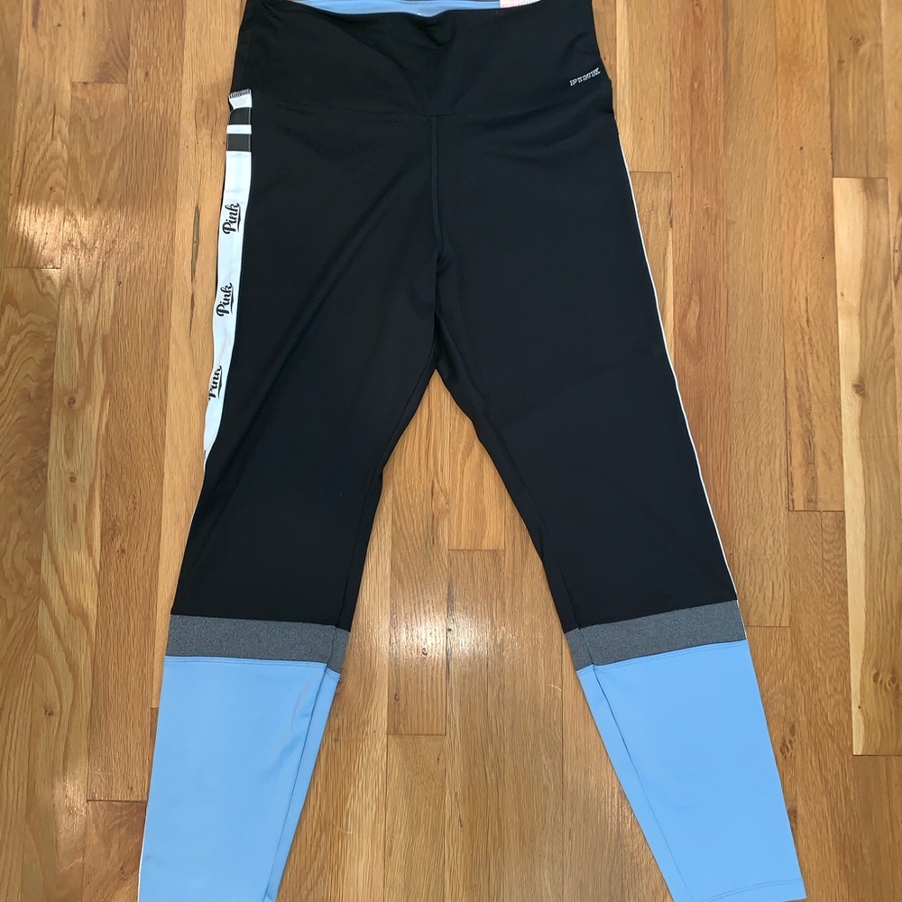 Victorias Secret PINK black and blue leggings